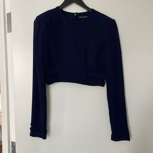 Cropped backless top